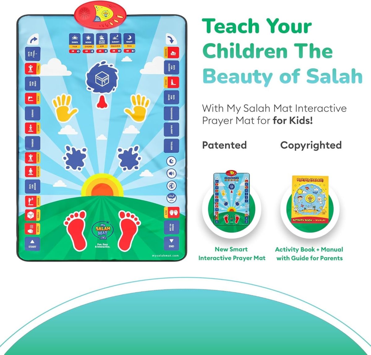 Educational Interactive Prayer Mat for Kids – Touch Sensitive Salah Mat with Audio Learning & 7 Languages View Gallery - Pakistan