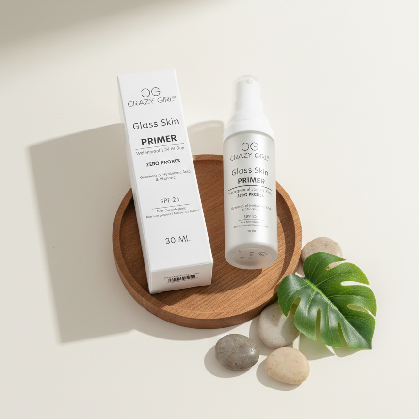Crazy Girl Glass Skin Primer: Pore-Blurring, Hydrating & Illuminating Primer for a Flawless, Glass-Like Finish | 30ml View Gallery - Pakistan