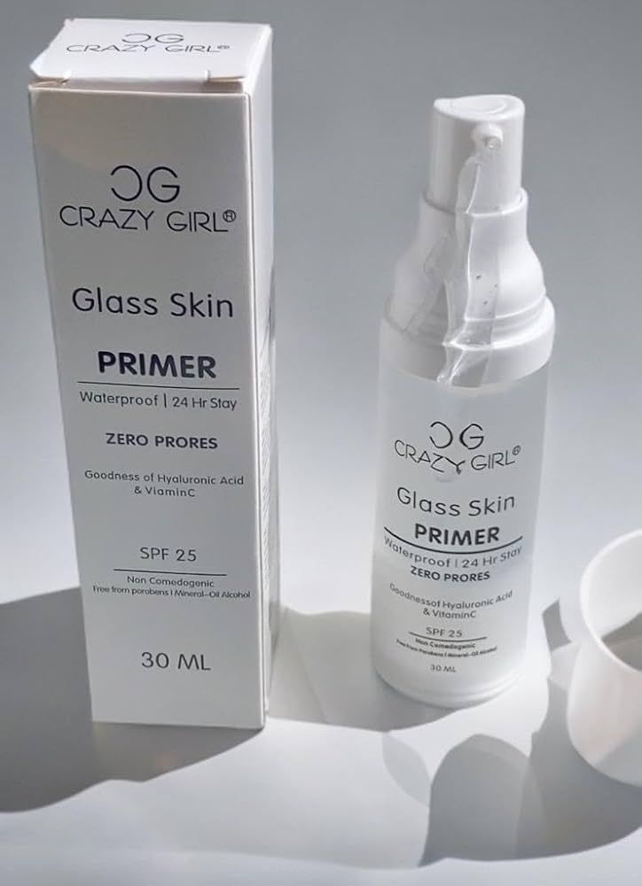 Crazy Girl Glass Skin Primer: Pore-Blurring, Hydrating & Illuminating Primer for a Flawless, Glass-Like Finish | 30ml View Gallery - Pakistan