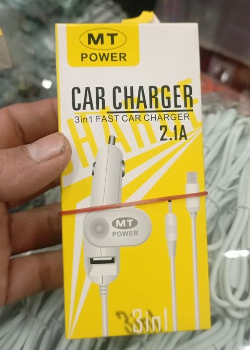 MT Power 3 In 1 Fast Car Charger 2.1A High Speed Charging Solution For Multiple Devices In Vehicle View Gallery - Pakistan
