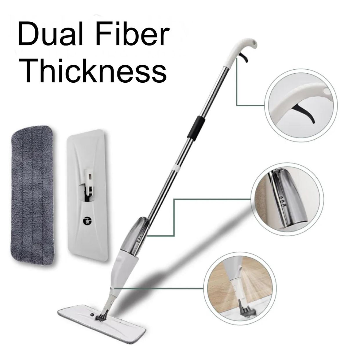 360 Rotating Spray Mop For Floor Cleaning With Refillable Bottle Providing Easy Use Durable Quality View Gallery - Pakistan