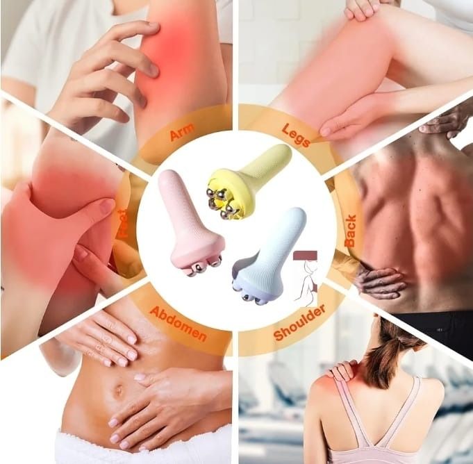 360 Roller Manual Massager | Handheld Massage Ball | Full Body Pain Relief | Neck, Back, Shoulder, Leg & Foot View Gallery - Pakistan