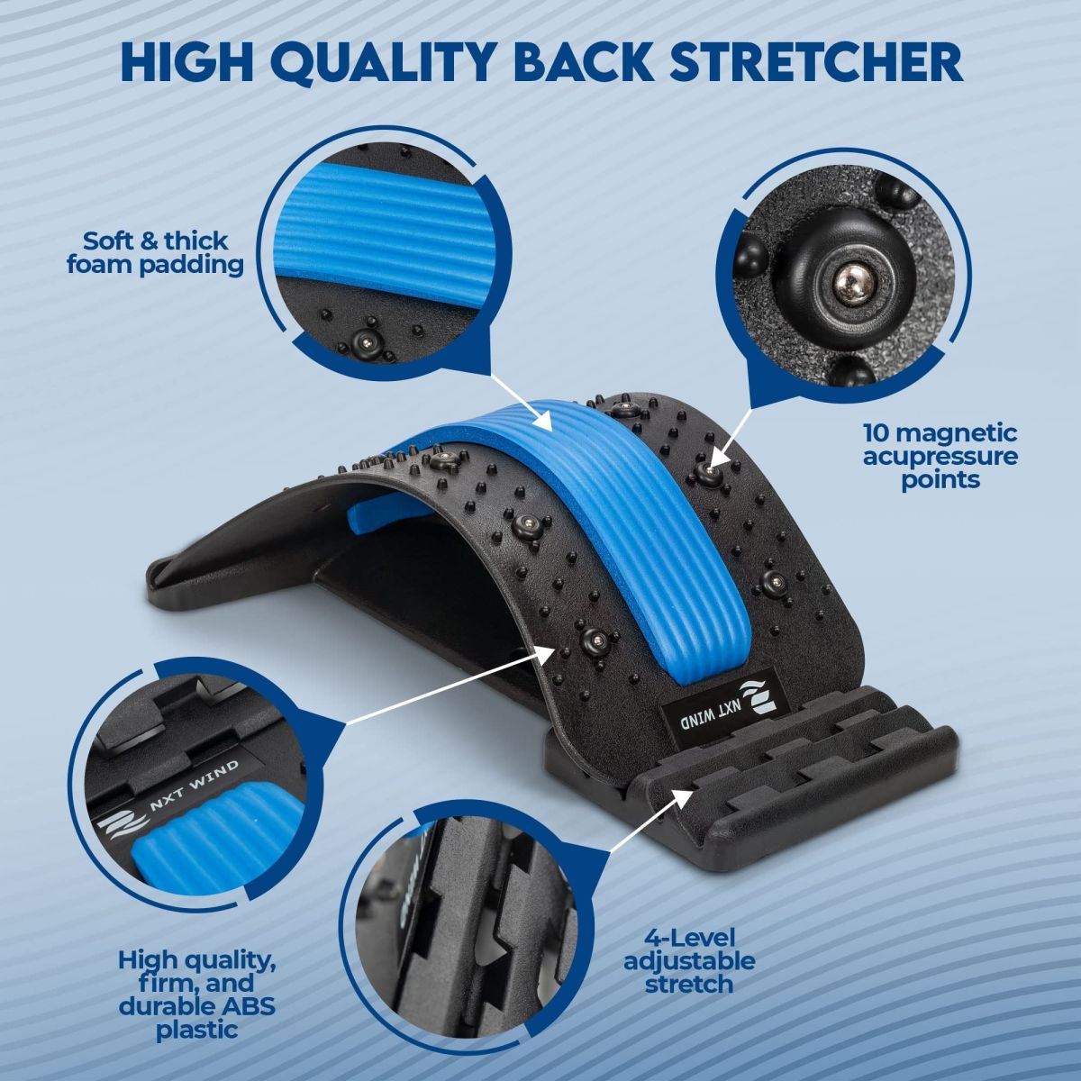 Chiropractic Magic Back Stretcher | Lumbar Massage Support | Spine Pain Relief | Posture Corrector View Gallery - Pakistan