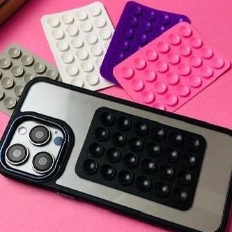 1Pc Mobile Bubble Grip Silicone Suction Both Side Bubble Grip Cup Phone Strong Grip Holder Hands Free (Random Color) View Gallery - Pakistan