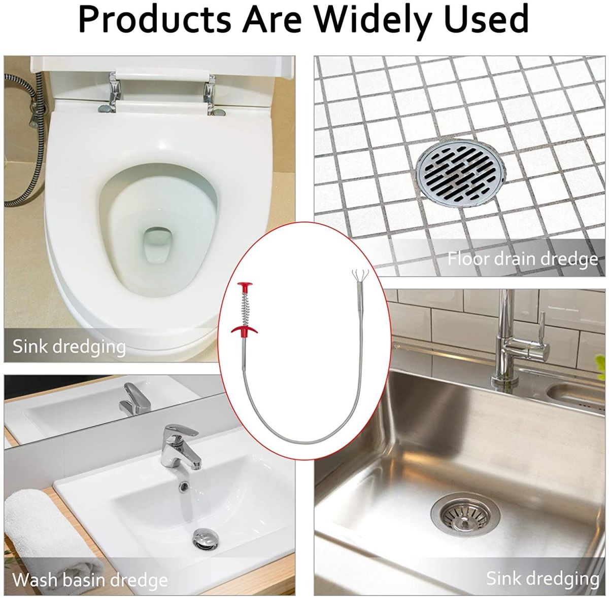 Metal Flexible 60cm Wire Brush Drain Cleaner | Sink, Sewer & Pipe Dredging Tool | Clog Remover View Gallery - Pakistan