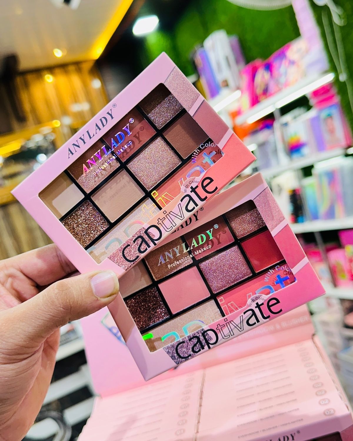 ANYLADY Captivate Professional Makeup Palette - 9-Shade Eyeshadow & Blusher Kit with High-Pigment Matte, Shimmer & Glitter Finishes View Gallery - Pakistan