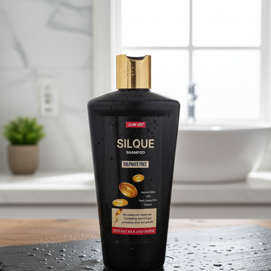 Sum Art Silque Shampoo Providing Gentle Care Nourishing Formula Strengthening Quality Everyday Hair Support - 180ML