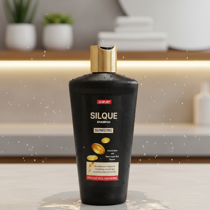 Sum Art Silque Shampoo Providing Gentle Care Nourishing Formula Strengthening Quality Everyday Hair Support - 180ML View Gallery - Pakistan