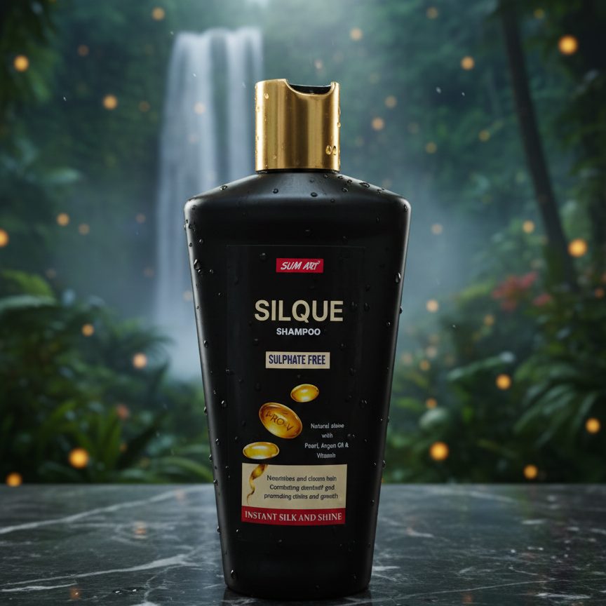 Sum Art Silque Shampoo Providing Gentle Care Nourishing Formula Strengthening Quality Everyday Hair Support - 180ML View Gallery - Pakistan