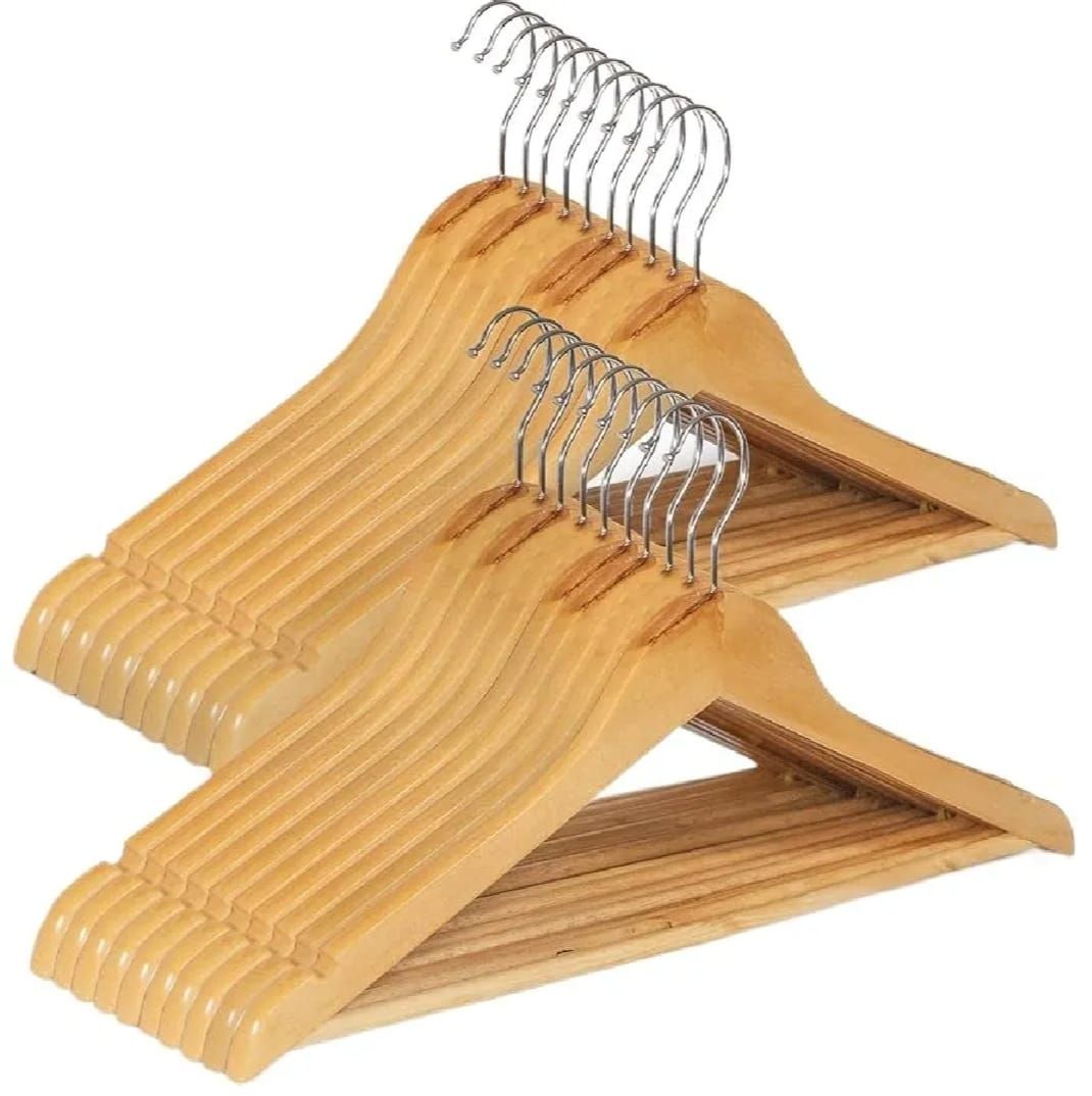 1Pc Premium Wooden Clothes Hangers Pack Non Slip Heavy Duty Coat And Suit Hangers With 360 Rotating Hook