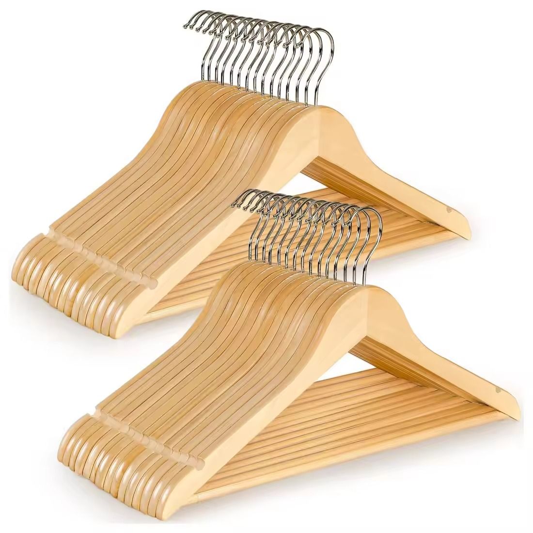 1Pc Premium Wooden Clothes Hangers Pack Non Slip Heavy Duty Coat And Suit Hangers With 360 Rotating Hook View Gallery - Pakistan