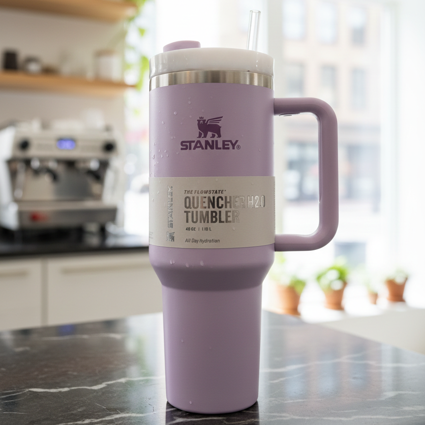 Stanley 40 Oz | (1200ML) Stainless Steel Vacuum Insulated Tumbler With Straw Leak Proof Quencher Cup For Hot And Cold Beverages - With Box View Gallery - Pakistan