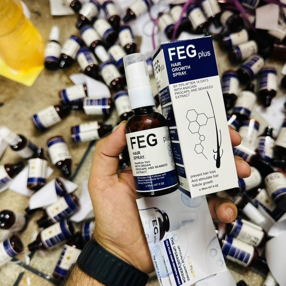 FEG Plus Hair Growth Spray Stimulate Follicles Reduce Hair Fall And Encourage Thicker Healthier Hair - 50ML View Gallery - Pakistan