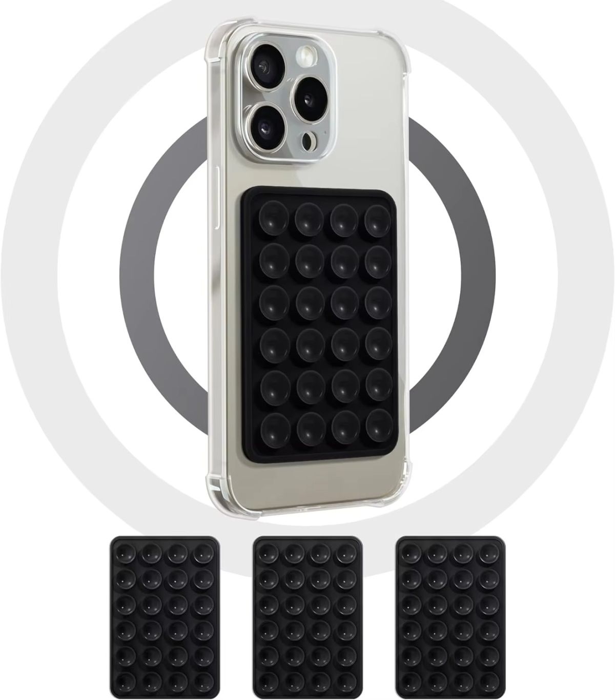 Mobile Bubble Grip Silicone Suction Both Side Bubble Grip Cup Phone Strong Grip Holder Hands Free (Random Color) View Gallery - Pakistan