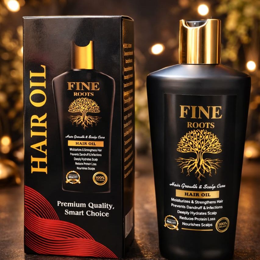 Fine Roots Hair Oil Providing Gentle Care Nourishing Formula Strengthening  Healthy Scalp Support And Everyday Use