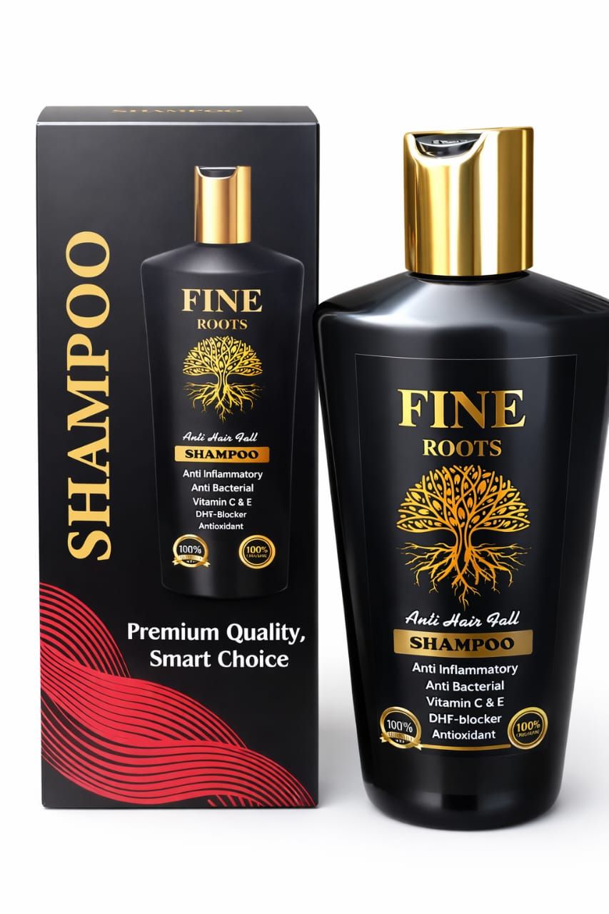 Fine Roots Anti Hair Fall Shampoo Providing Gentle Care Nourishing Formula Strengthening Quality Everyday Use