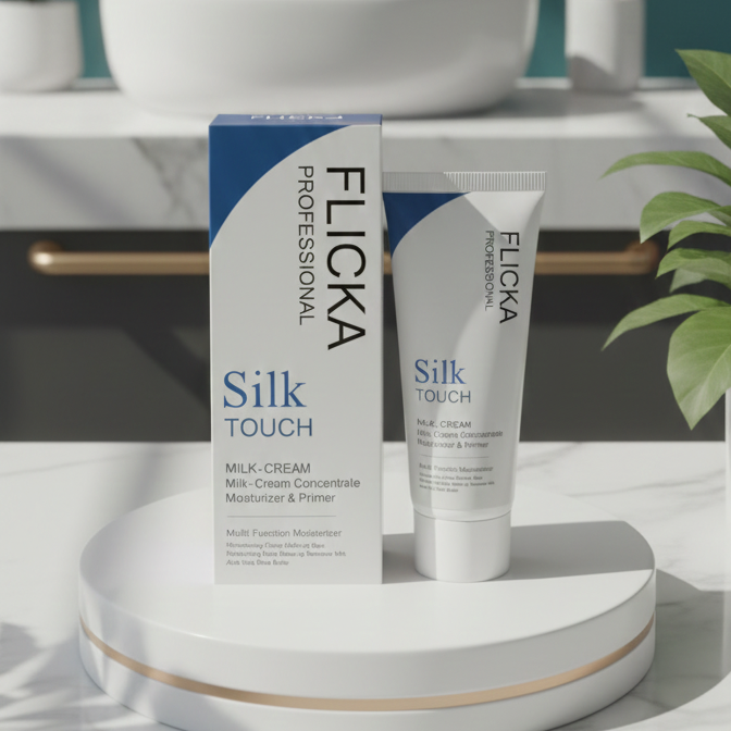 FLiCKA Silk Touch 3‑in‑1 Moisturizer &amp; Primer | Hydrating, Lightweight, Long‑Lasting | Pore Minimizer |