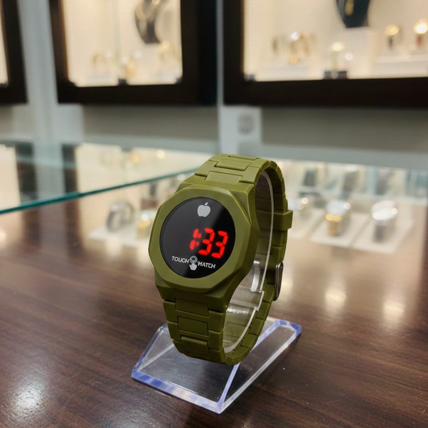 Touch Watch | LED Digital Wrist Watch | Stylish Time Display | Unisex Fashion Accessory View Gallery - Pakistan