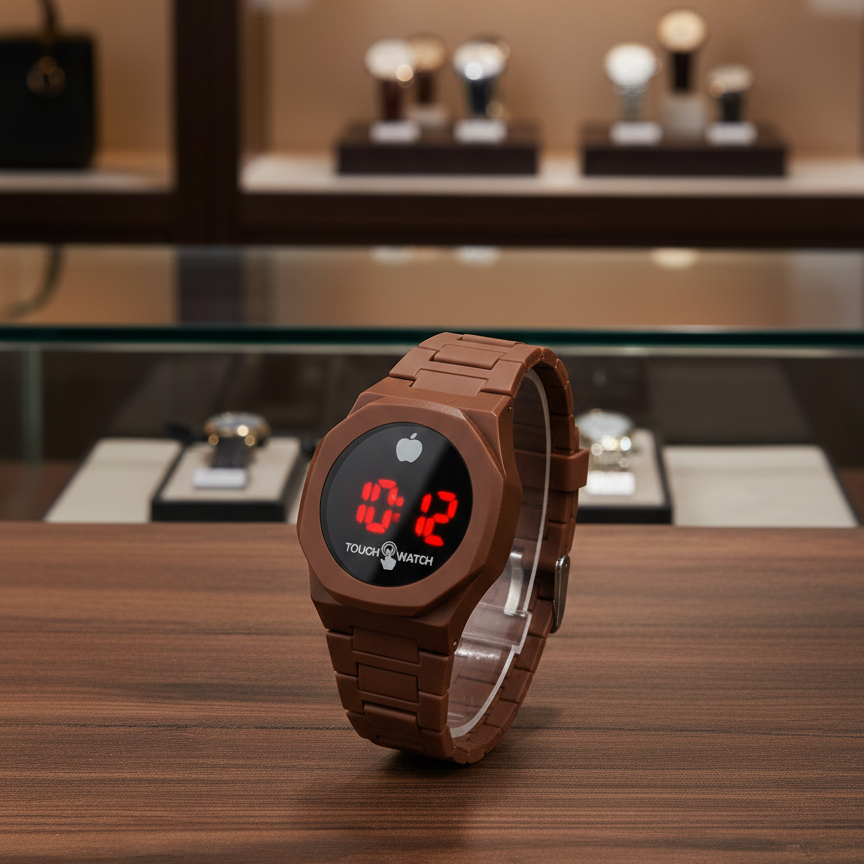 Touch Watch | LED Digital Wrist Watch | Stylish Time Display | Unisex Fashion Accessory View Gallery - Pakistan