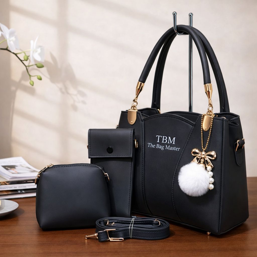 TBM The Bag Master 3 Piece Handbag Set Providing Stylish Design Comfortable Use Everyday Carry Support View Gallery - Pakistan