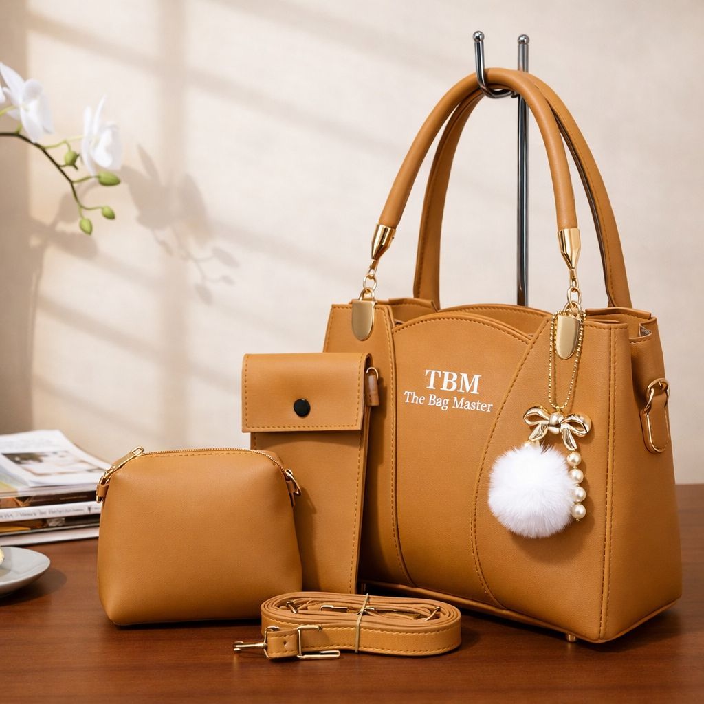 TBM The Bag Master 3 Piece Handbag Set Providing Stylish Design Comfortable Use Everyday Carry Support View Gallery - Pakistan