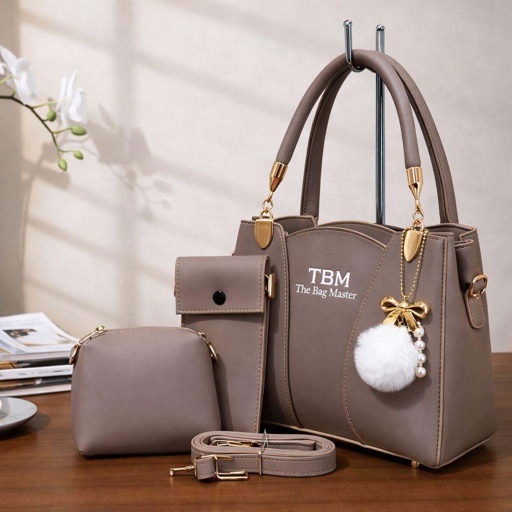TBM The Bag Master 3 Piece Handbag Set Providing Stylish Design Comfortable Use Everyday Carry Support View Gallery - Pakistan