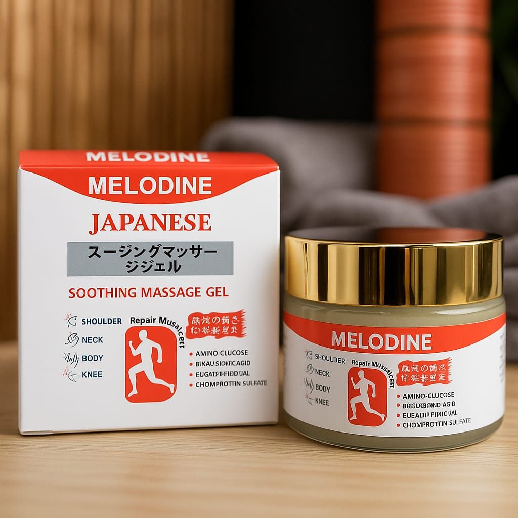 Melodine Japanese Soothing Massage Gel (120g) – For Neck, Shoulder, Knee &amp; Muscle Pain Relief - Fast Acting