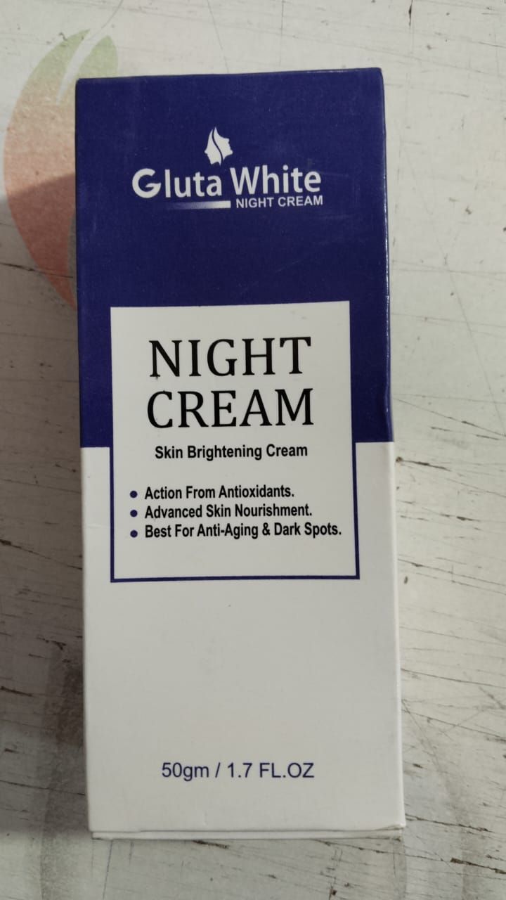 Gluta White Night Cream | 50ml | Advanced Brightening, Nourishing & Anti‑Aging Formula View Gallery - Pakistan