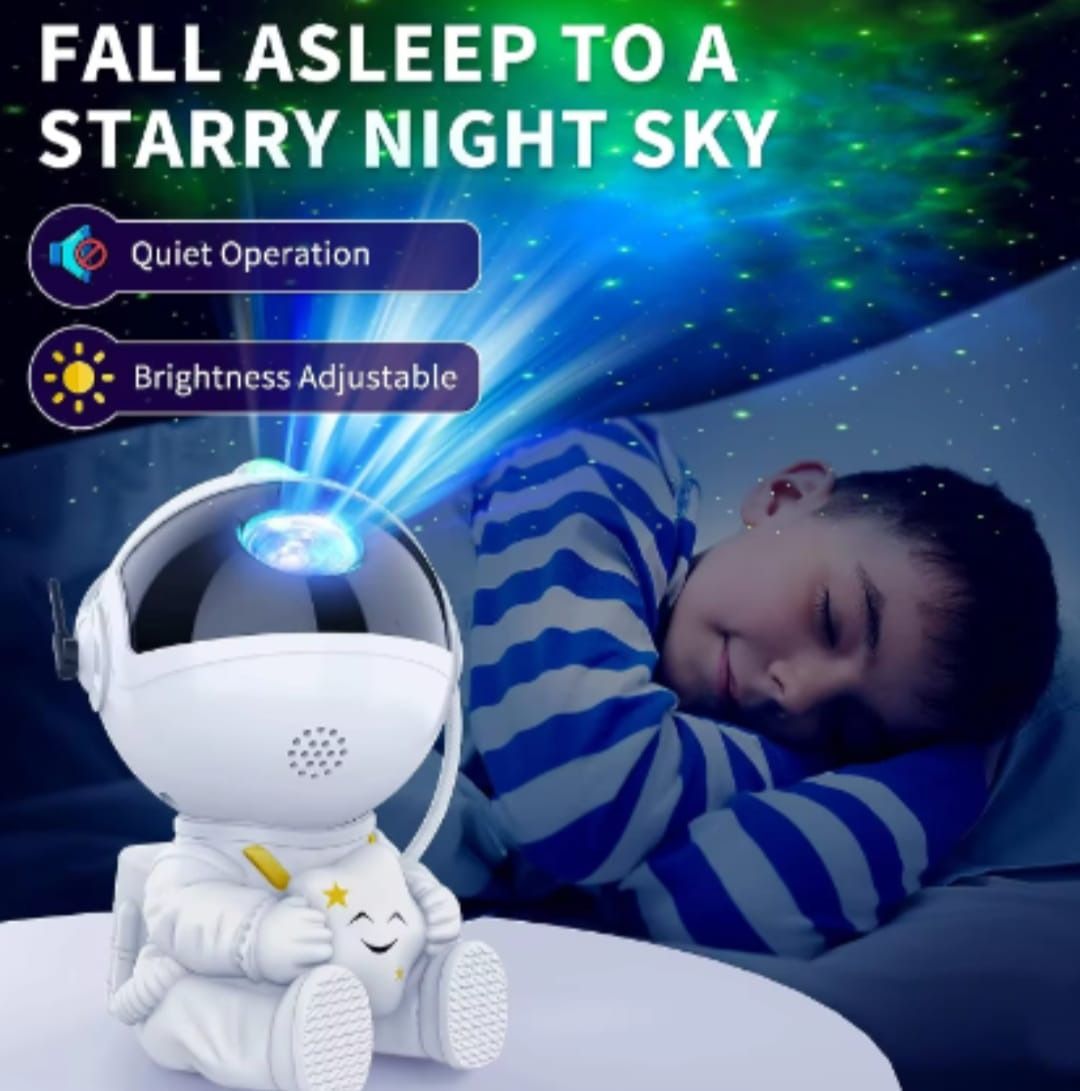 Astronaut Starry Sky Galaxy Projector Rotating Nebula Night Light with Remote Control &amp; Timer for Kids Room &amp; Home Decor ( random )