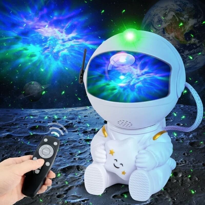 Astronaut Starry Sky Galaxy Projector Rotating Nebula Night Light with Remote Control & Timer for Kids Room & Home Decor ( random ) View Gallery - Pakistan