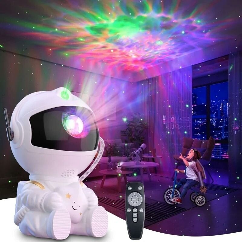 Astronaut Starry Sky Galaxy Projector Rotating Nebula Night Light with Remote Control & Timer for Kids Room & Home Decor ( random ) View Gallery - Pakistan