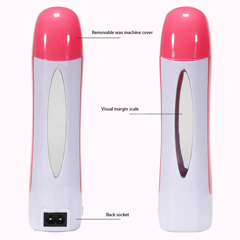 Depilatory Wax Heater Kit 3in1 | Roll-on Hair Removal Kit With Heater, Wax Refill & Strips | Roll On Wax Heater Kit 3-in-1 View Gallery - Pakistan