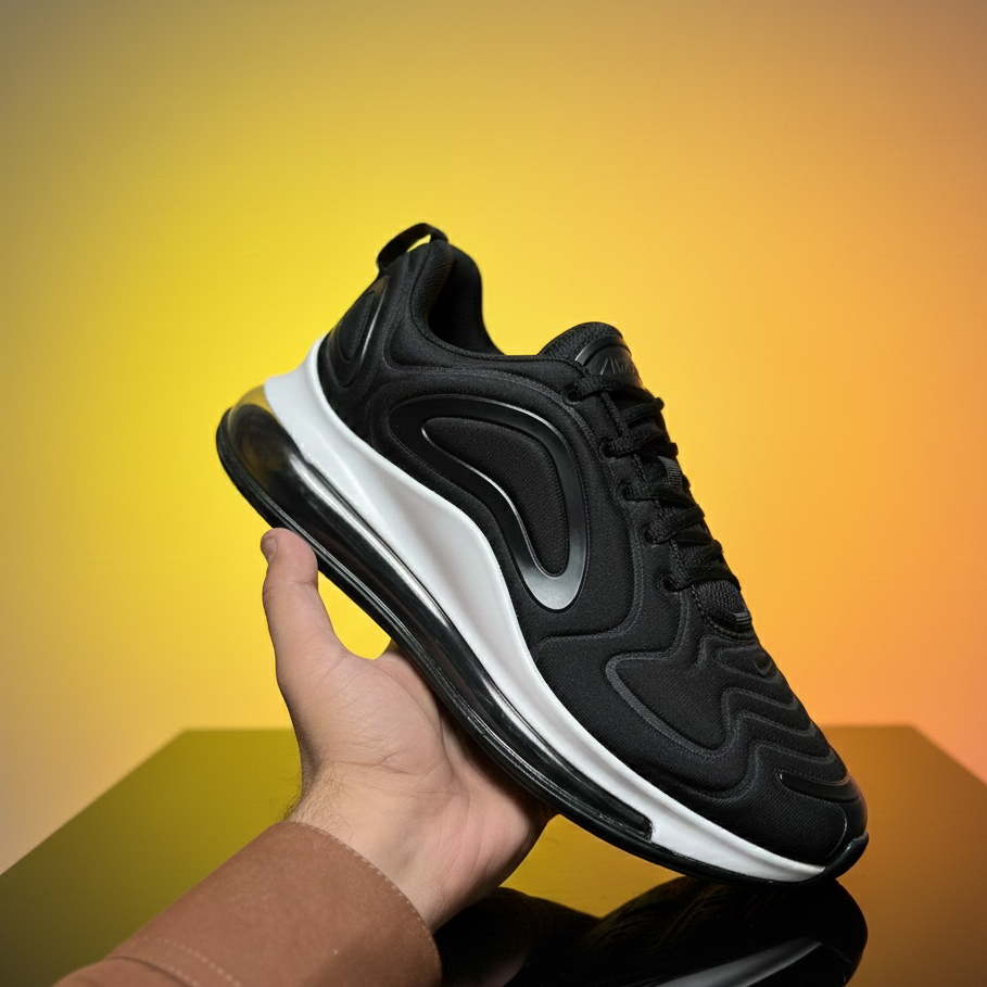 Black Nike Air Max 720 Sneakers Providing Stylish Design Comfortable Wear Durable Quality View Gallery - Pakistan