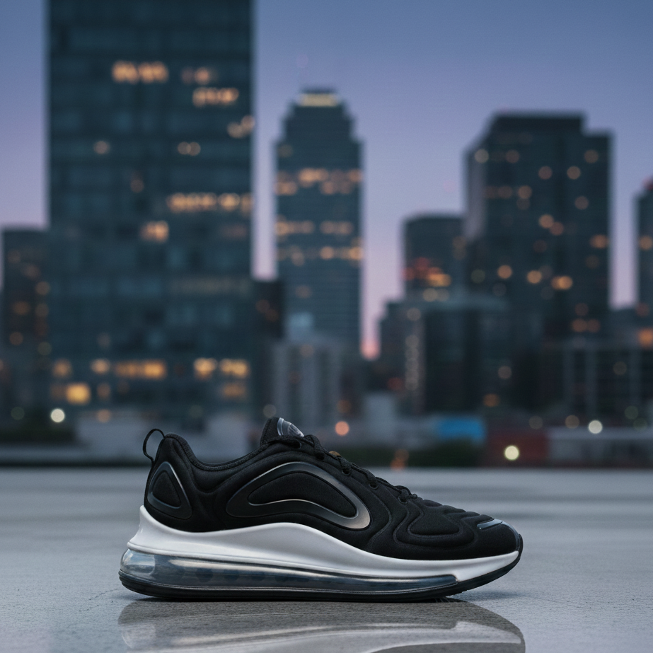Black Nike Air Max 720 Sneakers Providing Stylish Design Comfortable Wear Durable Quality View Gallery - Pakistan