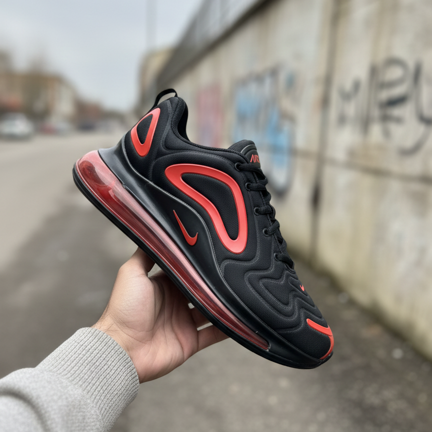Nike Air Max 720 Sneakers In Black And Red Providing Stylish Design Comfortable Wear View Gallery - Pakistan
