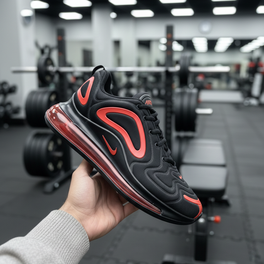 Nike Air Max 720 Sneakers In Black And Red Providing Stylish Design Comfortable Wear View Gallery - Pakistan