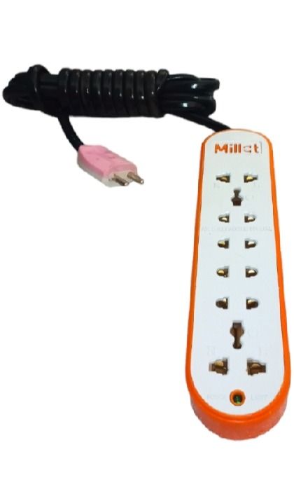 Extension Lead 5‑Way | 4M Copper Wire | Power Switch | Multi‑Socket Extension Cord | White View Gallery - Pakistan