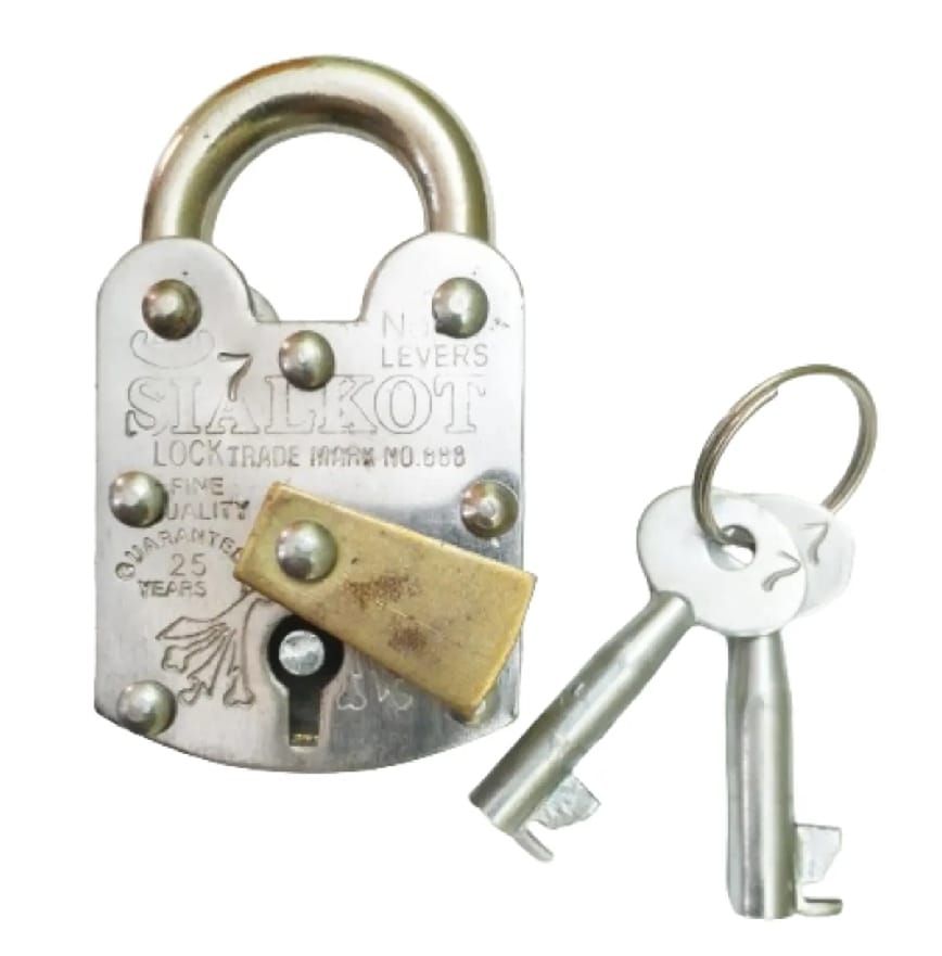 Heavy Duty Pad Lock | Desi Lock with 2 Keys | Strong Security for Doors, Cabinets &amp; Home Safety