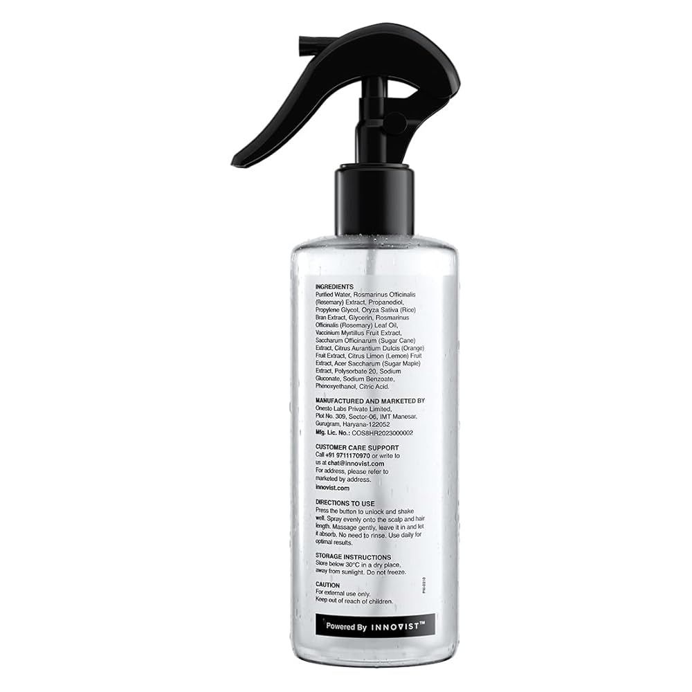 Bare Anatomy Rosemary & Rice Water Hair Growth Spray - 200ml | Boosts Thickness & Strength | Water-Based, Alcohol & Sulphate Free Formula View Gallery - Pakistan