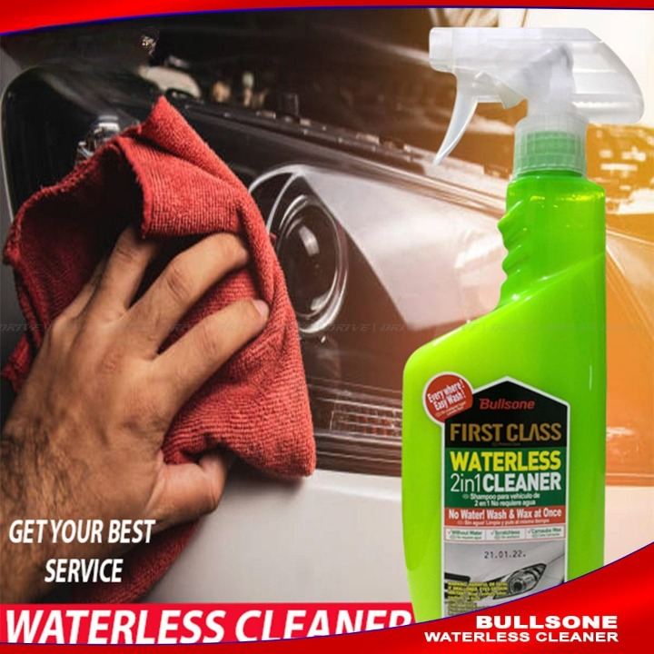 Waterless Wash &amp; Wax Spray, Waterless Car Shampoo Bullsone Multi Purpose Cleaner -550ML-
