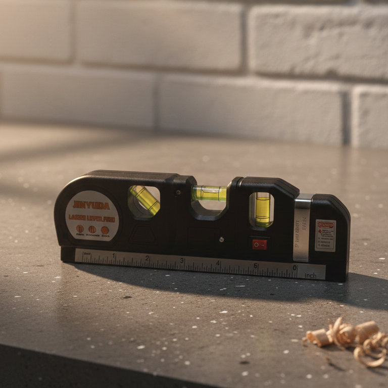Multipurpose 3-in-1 Laser Level, Ruler, and Spirit Level Tool with Triple Bubble Vials for Precise Home Improvement & Construction Tasks View Gallery - Pakistan