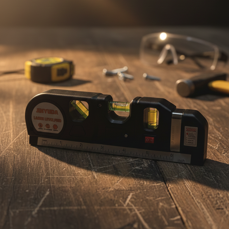 Multipurpose 3-in-1 Laser Level, Ruler, and Spirit Level Tool with Triple Bubble Vials for Precise Home Improvement & Construction Tasks View Gallery - Pakistan