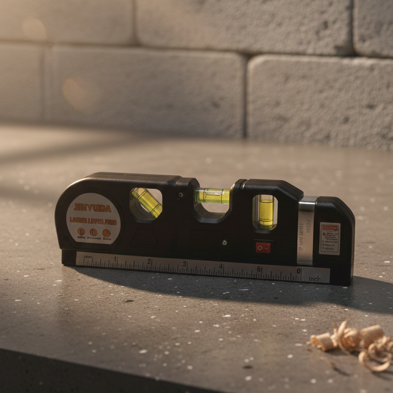 Multipurpose 3-in-1 Laser Level, Ruler, and Spirit Level Tool with Triple Bubble Vials for Precise Home Improvement & Construction Tasks View Gallery - Pakistan