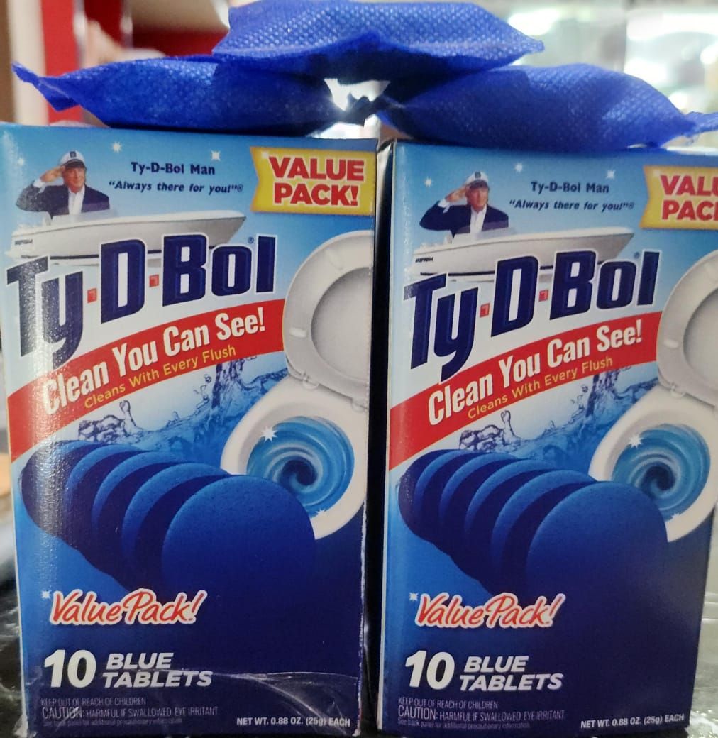Ty-D-Bol In-Tank Blue Toilet Bowl Cleaner Tablets, Value Pack (10 Count) – Cleans, Deodorizes & Provides Continuous Blue Water Every Flush View Gallery - Pakistan