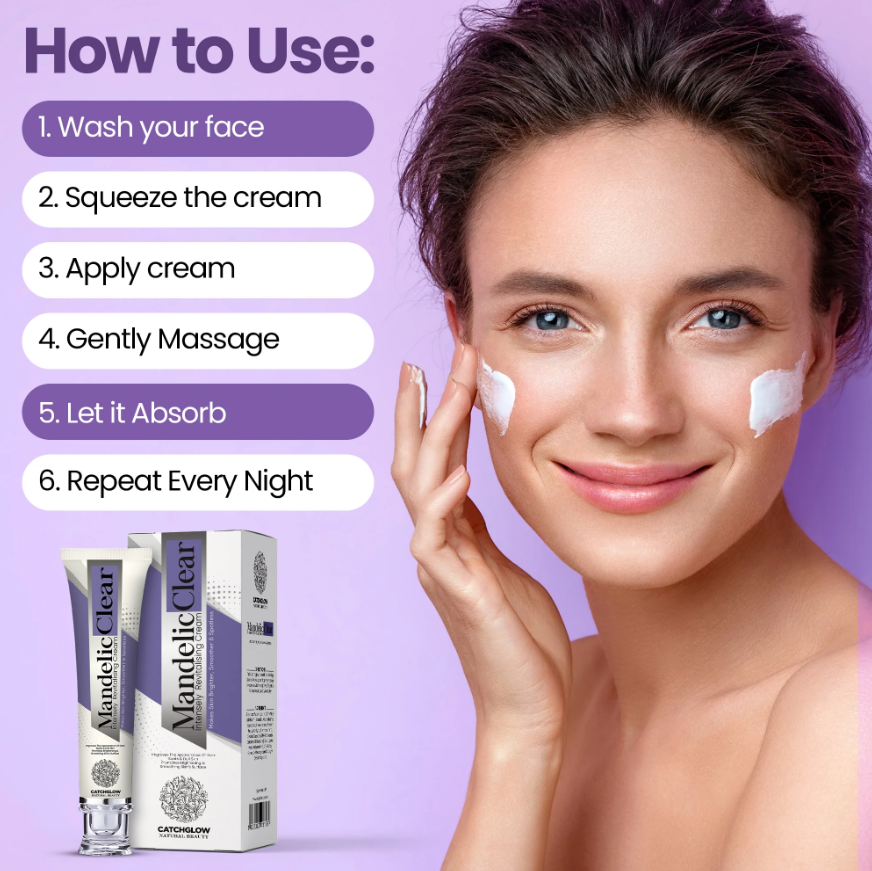 Mandelic Acid Brightening Cream | 30ml | Dark Spot Remover | Even Tone | Glass Skin Glow | Gentle Exfoliator View Gallery - Pakistan