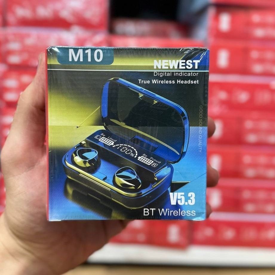 M10 TWS Bluetooth 5.3 Earbuds | Original M10 | LED Display | Wireless Earphones with Microphone View Gallery - Pakistan