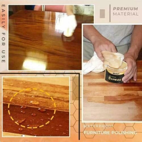 Mintiml™ 100% Natural Beeswax Furniture Polish & Wood Seasoning Wax (80g) – Restores, Cleans, and Protects Wood Tables, Cabinets & Floors View Gallery - Pakistan