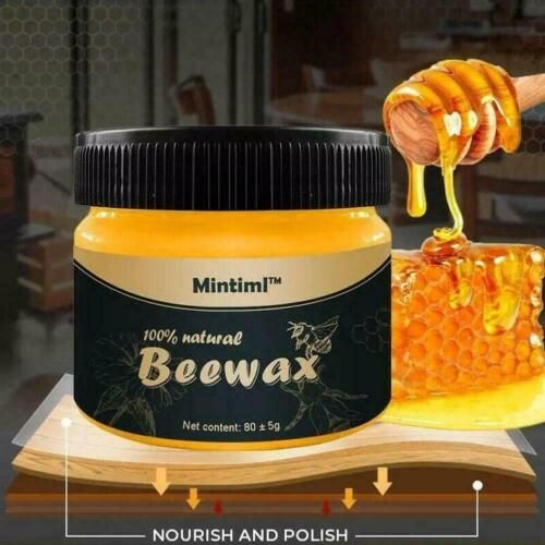 Mintiml™ 100% Natural Beeswax Furniture Polish & Wood Seasoning Wax (80g) – Restores, Cleans, and Protects Wood Tables, Cabinets & Floors View Gallery - Pakistan