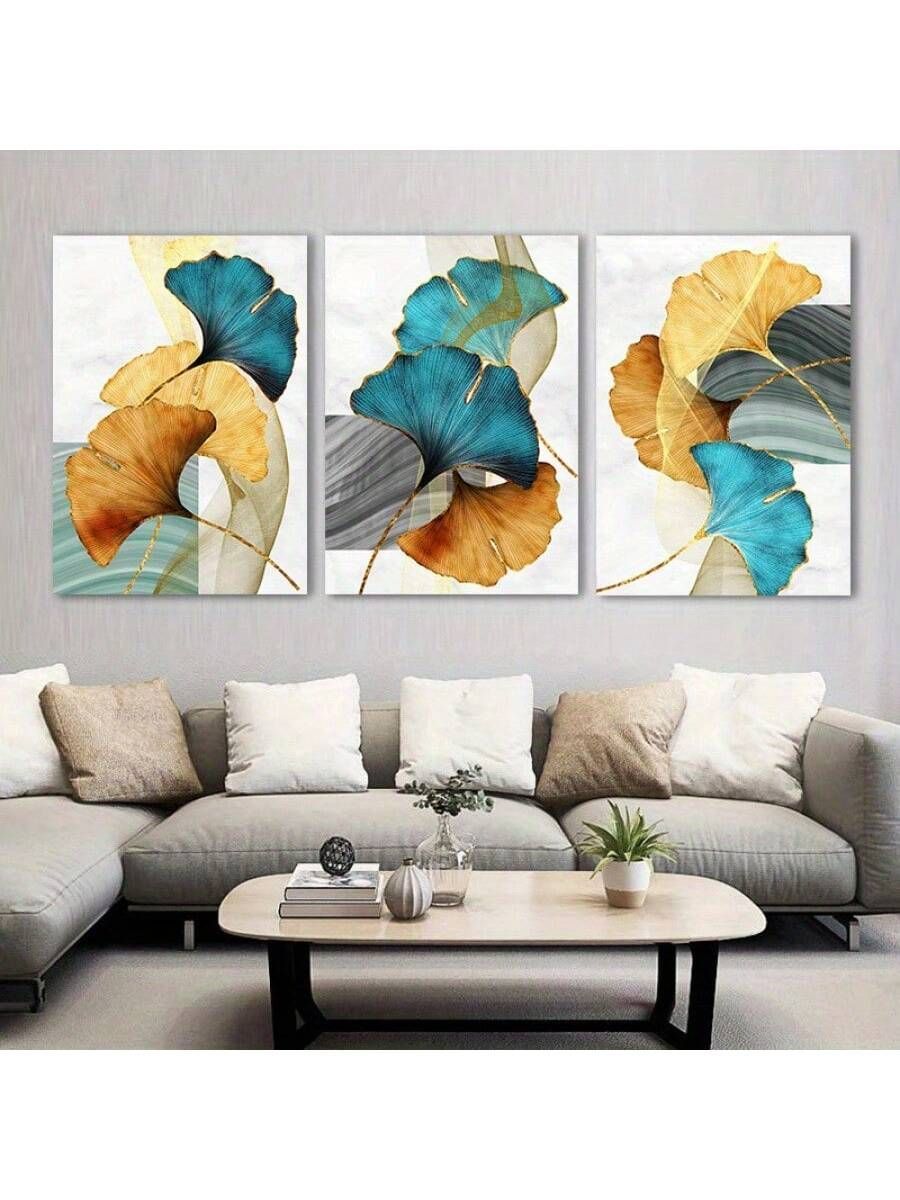 3pcs Flower Stickytiles Frames Providing Elegant Floral Design Charming Look Durable Quality