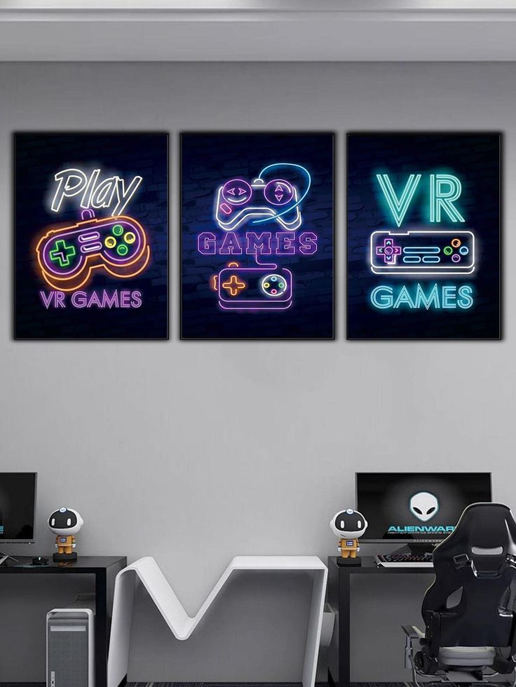 3pcs Gaming Stickytiles Frames Providing Creative Style Bold Look Modern Appearance And Everyday Home Decoration